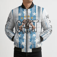 Argentina Football GOAT Bomber Puffer Jacket Four Times World Champions