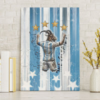 Argentina Football GOAT Canvas Wall Art Four Times World Champions