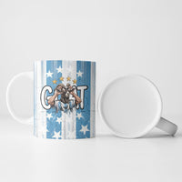 Argentina Football GOAT Ceramic Mug Four Times World Champions