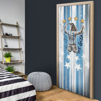 Argentina Football GOAT Door Cover Four Times World Champions