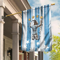 Argentina Football GOAT Garden Flag Four Times World Champions