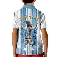 Argentina Football GOAT Kid Polo Shirt Four Times World Champions