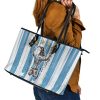 Argentina Football GOAT Leather Tote Bag Four Times World Champions