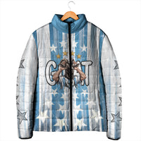 Argentina Football GOAT Padded Jacket Four Times World Champions
