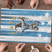 Argentina Football GOAT Puzzle Four Times World Champions