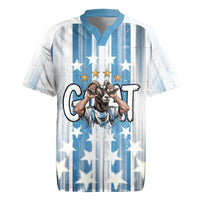 Argentina Football GOAT Rugby Jersey Four Times World Champions