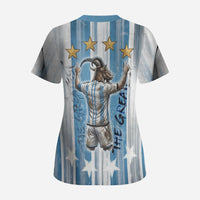 Argentina Football GOAT Scrub Top Four Times World Champions