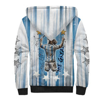 Argentina Football GOAT Sherpa Hoodie Four Times World Champions