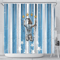 Argentina Football GOAT Shower Curtain Four Times World Champions