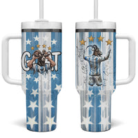 Argentina Football GOAT Tumbler With Handle Four Times World Champions