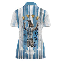 Argentina Football GOAT Women Polo Shirt Four Times World Champions