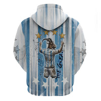 Argentina Football GOAT Zip Hoodie Four Times World Champions