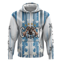 Argentina Football GOAT Zip Hoodie Four Times World Champions
