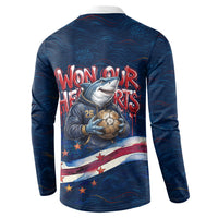 Cape Verde World Football 2026 Button Sweatshirt Blue Sharks Won Our Hearts - Oil Paint Style