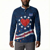 Cape Verde World Football 2026 Button Sweatshirt Blue Sharks Won Our Hearts - Oil Paint Style