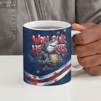 Cape Verde World Football 2026 Ceramic Mug Blue Sharks Won Our Hearts - Oil Paint Style