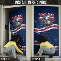 Cape Verde World Football 2026 Door Cover Blue Sharks Won Our Hearts - Oil Paint Style