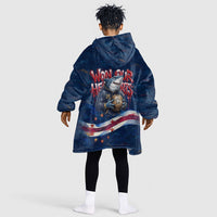 Cape Verde World Football 2026 Kid Wearable Blanket Hoodie Blue Sharks Won Our Hearts - Oil Paint Style