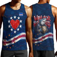 Cape Verde World Football 2026 Men Tank Top Blue Sharks Won Our Hearts - Oil Paint Style