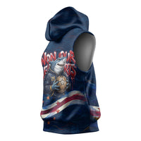 Cape Verde World Football 2026 Sleeveless Hoodie Blue Sharks Won Our Hearts - Oil Paint Style