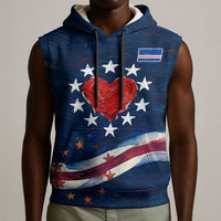 Cape Verde World Football 2026 Sleeveless Hoodie Blue Sharks Won Our Hearts - Oil Paint Style
