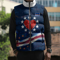 Cape Verde World Football 2026 Sleeveless Puffer Jacket Blue Sharks Won Our Hearts - Oil Paint Style
