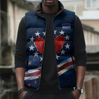 Cape Verde World Football 2026 Sleeveless Puffer Jacket Blue Sharks Won Our Hearts - Oil Paint Style