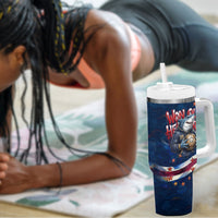 Cape Verde World Football 2026 Tumbler With Handle Blue Sharks Won Our Hearts - Oil Paint Style