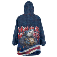 Cape Verde World Football 2026 Wearable Blanket Hoodie Blue Sharks Won Our Hearts - Oil Paint Style