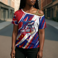 Cape Verde Football 2026 Cross Shoulder Shirt Won Our Hearts Blue Sharks Soccer Player