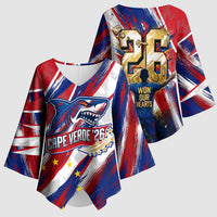 Cape Verde Football 2026 Kimono Sleeve Blouse Won Our Hearts Blue Sharks Soccer Player