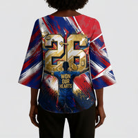 Cape Verde Football 2026 Kimono Sleeve Blouse Won Our Hearts Blue Sharks Soccer Player