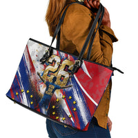 Cape Verde Football 2026 Leather Tote Bag Won Our Hearts Blue Sharks Soccer Player