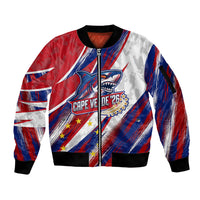 Cape Verde Football 2026 Sleeve Zip Bomber Jacket Won Our Hearts Blue Sharks Soccer Player