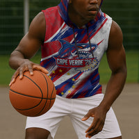 Cape Verde Football 2026 Sleeveless Hoodie Won Our Hearts Blue Sharks Soccer Player