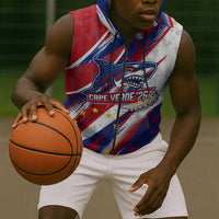 Cape Verde Football 2026 Sleeveless Zip Hoodie Won Our Hearts Blue Sharks Soccer Player