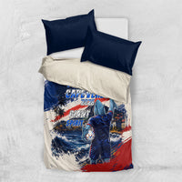 Personalized Cape Verde Blue Sharks Bedding Set Giant Spirit African Football 2026 Mascot