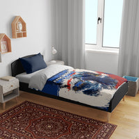Personalized Cape Verde Blue Sharks Bedding Set Giant Spirit African Football 2026 Mascot