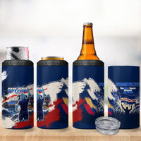 Personalized Cape Verde Blue Sharks 4 in 1 Can Cooler Tumbler Giant Spirit African Football 2026 Mascot