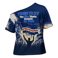 Personalized Cape Verde Blue Sharks Cross Shoulder Shirt Giant Spirit African Football 2026 Mascot