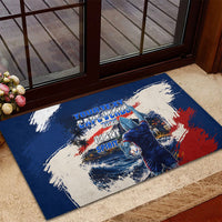 Personalized Cape Verde Blue Sharks Rubber Doormat Giant Spirit African Football 2026 Mascot