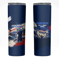 Personalized Cape Verde Blue Sharks Skinny Tumbler Giant Spirit African Football 2026 Mascot