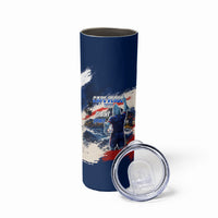 Personalized Cape Verde Blue Sharks Skinny Tumbler Giant Spirit African Football 2026 Mascot
