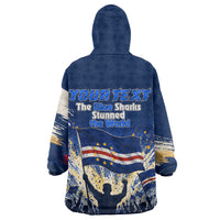 Personalized Cape Verde Blue Sharks Wearable Blanket Hoodie Giant Spirit African Football 2026 Mascot