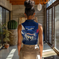Personalized Cape Verde Blue Sharks Women Sleeveless Polo Shirt Giant Spirit African Football 2026 Mascot