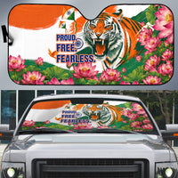 India Proud Free Fearless Auto Sun Shade Bengal Tiger Military Soldier Jets Art