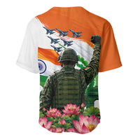 India Proud Free Fearless Baseball Jersey Bengal Tiger Military Soldier Jets Art