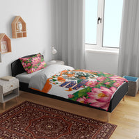 India Proud Free Fearless Bedding Set Bengal Tiger Military Soldier Jets Art