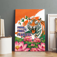 India Proud Free Fearless Canvas Wall Art Bengal Tiger Military Soldier Jets Art