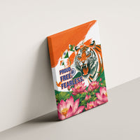 India Proud Free Fearless Canvas Wall Art Bengal Tiger Military Soldier Jets Art